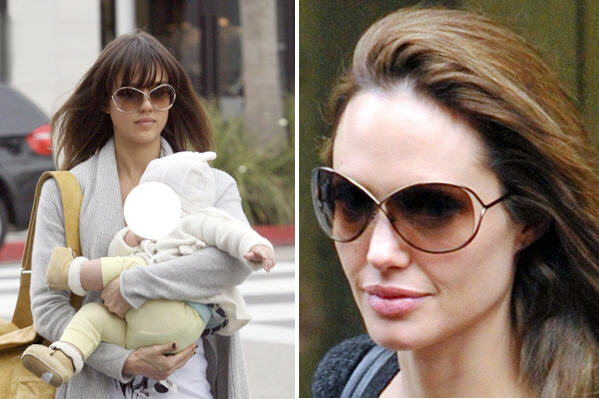 angelina jolie sunglasses. Angelina Jolie and Jessica